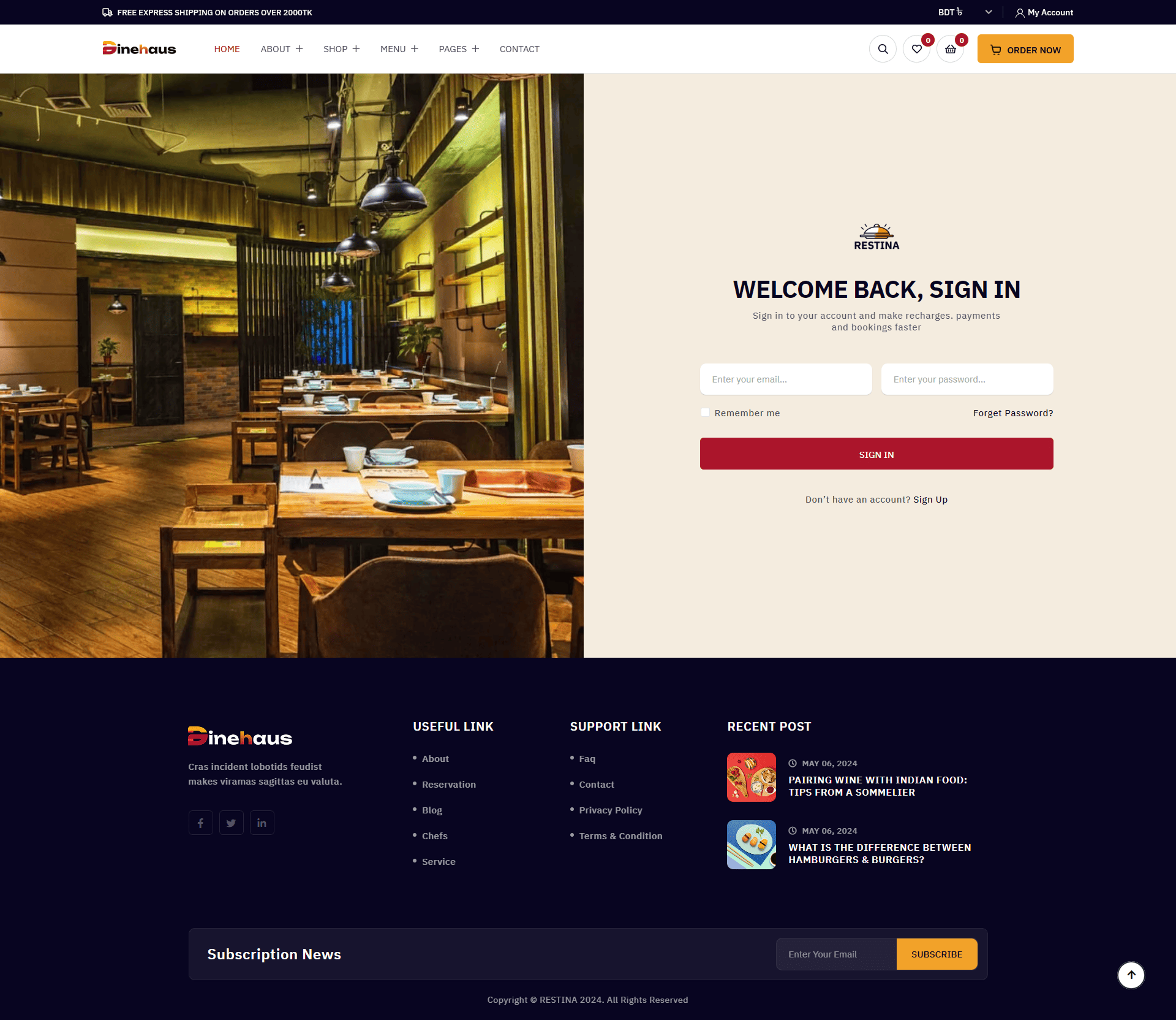 langing page